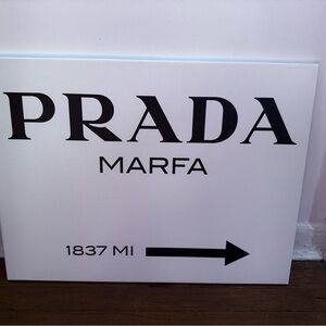 Prada Marfa Black and White Canvas Art